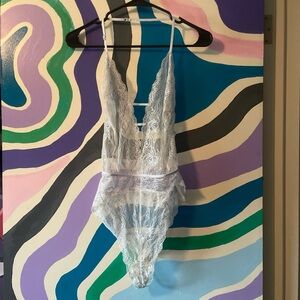 White Lace Lingerie Bodysuit